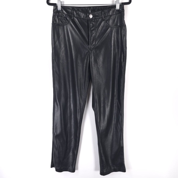 Joie LIMITED EDITION Faux Leather Pants Black JEI0000 Size 6 - Picture 4 of 16